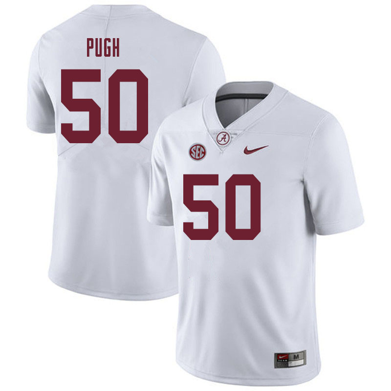 Men #50 Gabe Pugh Alabama Crimson Tide College Football Jerseys Sale-White